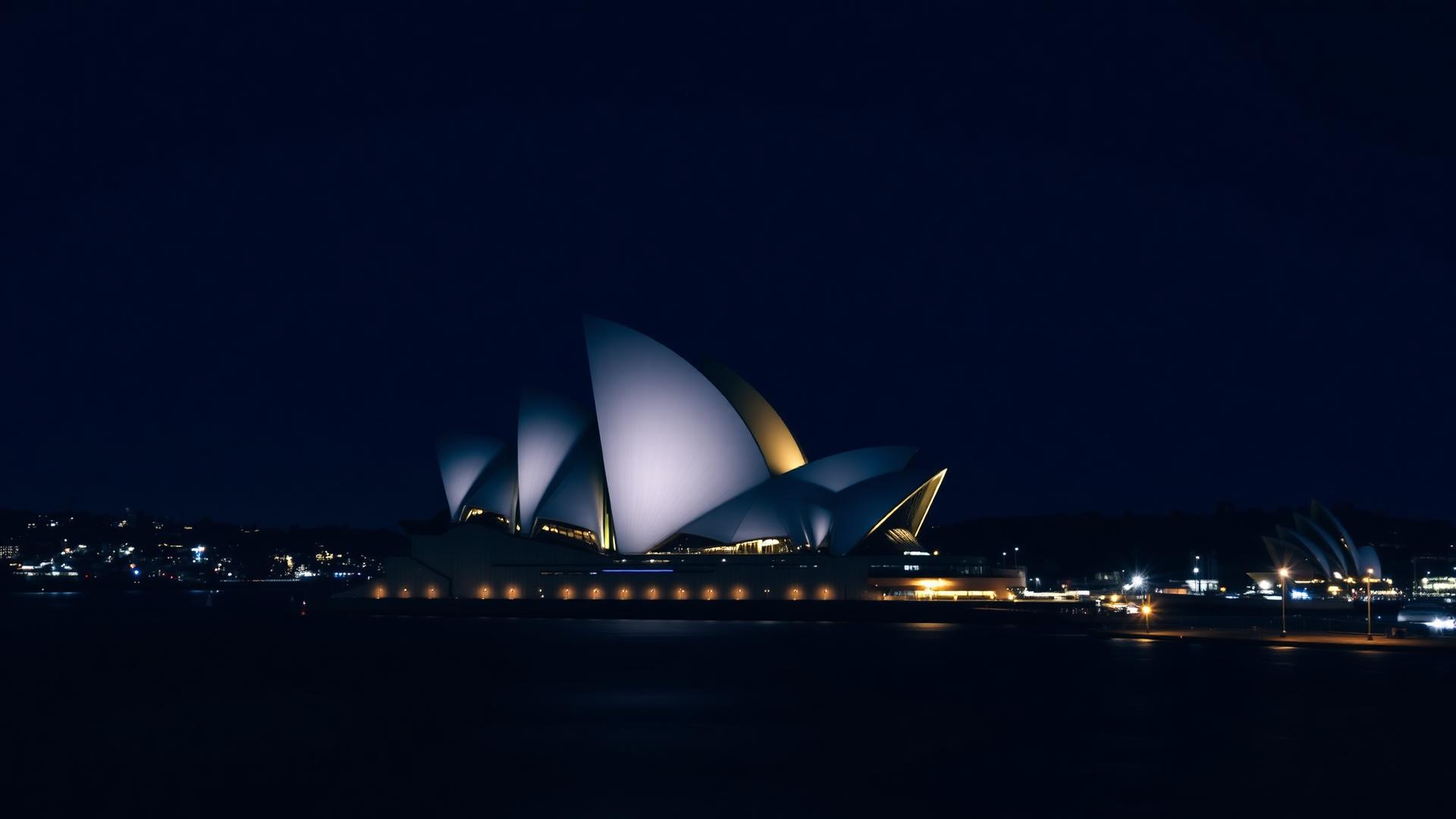 Sydney harbour at twilight